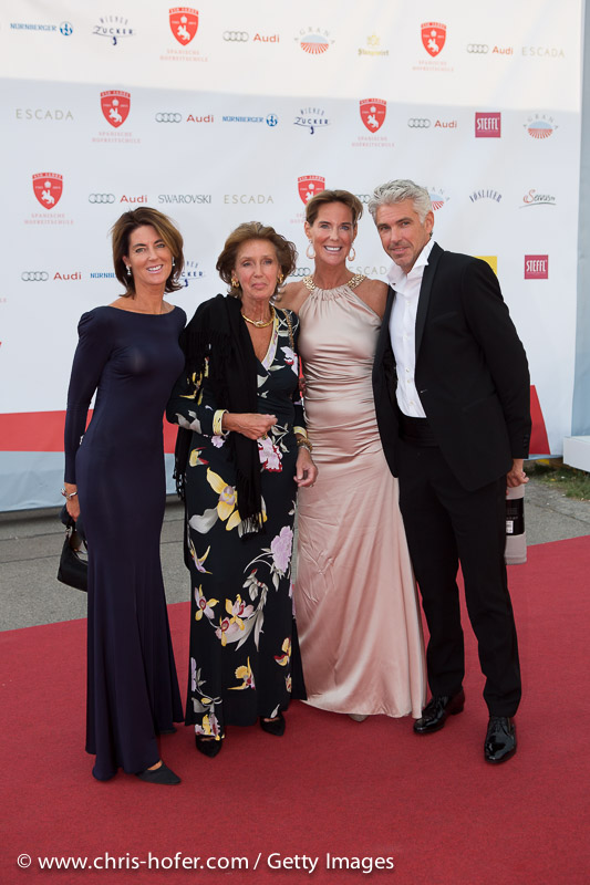 VIENNA, AUSTRIA - JUNE 26: Gabi Stumpf and Kathi Stumpf with entourage attend the gala event 450 years Spanische Hofreitschule on June 26, 2015 in Vienna, Austria.  (Photo by Chris Hofer/Getty Images)