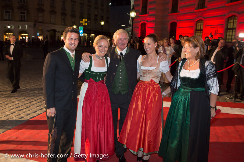 VIENNA, AUSTRIA - JUNE 26: Stanglwirt Balthasar Hauser and family attend the Fete Imperiale 2015 on June 26, 2015 in Vienna, Austria.  (Photo by Chris Hofer/Getty Images)