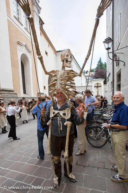 Salzburger Festspiele 2015, Umzug zur Jedermann-Aufführung am Domplatz, 2015-07-26, Foto: Chris Hofer