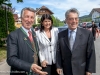 Eröffnungsfeier Mesnergütl Gemeinde Hallwang, 2011-04-29, Foto: Chris Hofer, Bild zeigt: Bgm. Helmut Mödlhammer, LHF Gabi Burgstaller, Bundespräsident Heinz Fischer