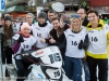 SAALBACH-HINTERGLEMM, AUSTRIA - DECEMBER 05:   The Team with Heather Mills (sitting), Stefan Koubek, Andrea Fischbacher, Antonio Liuzzi, Florian Straschil and Philip Eng during the third and final day of the Formula Snow 2015 ski opening on December 5, 2015 in Saalbach-Hinterglemm, Austria.  (Photo by Chris Hofer/Getty Images)