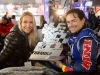 SAALBACH-HINTERGLEMM, AUSTRIA - DECEMBER 05:   Kris Rosenberger (right) with his wife Ursula during the third and final day of the Formula Snow 2015 ski opening on December 5, 2015 in Saalbach-Hinterglemm, Austria.  (Photo by Chris Hofer/Getty Images)