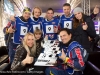 SAALBACH-HINTERGLEMM, AUSTRIA - DECEMBER 05:   KINI Red Bull team members (standing) Timo Scheider, Simo Kirssi, Ben Hemingway, Andi Meklau and Kris Rosenberger with wife Ursula and Son Ben during the third and final day of the Formula Snow 2015 ski opening on December 5, 2015 in Saalbach-Hinterglemm, Austria.  (Photo by Chris Hofer/Getty Images)