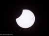 Partielle Sonnenfinsternis, beobachtet bei der Volkssternwarte am Voggenberg bei Bergheim, 2015-03-20, Foto: Chris Hofer, Bild zeigt: Phase um 11:35